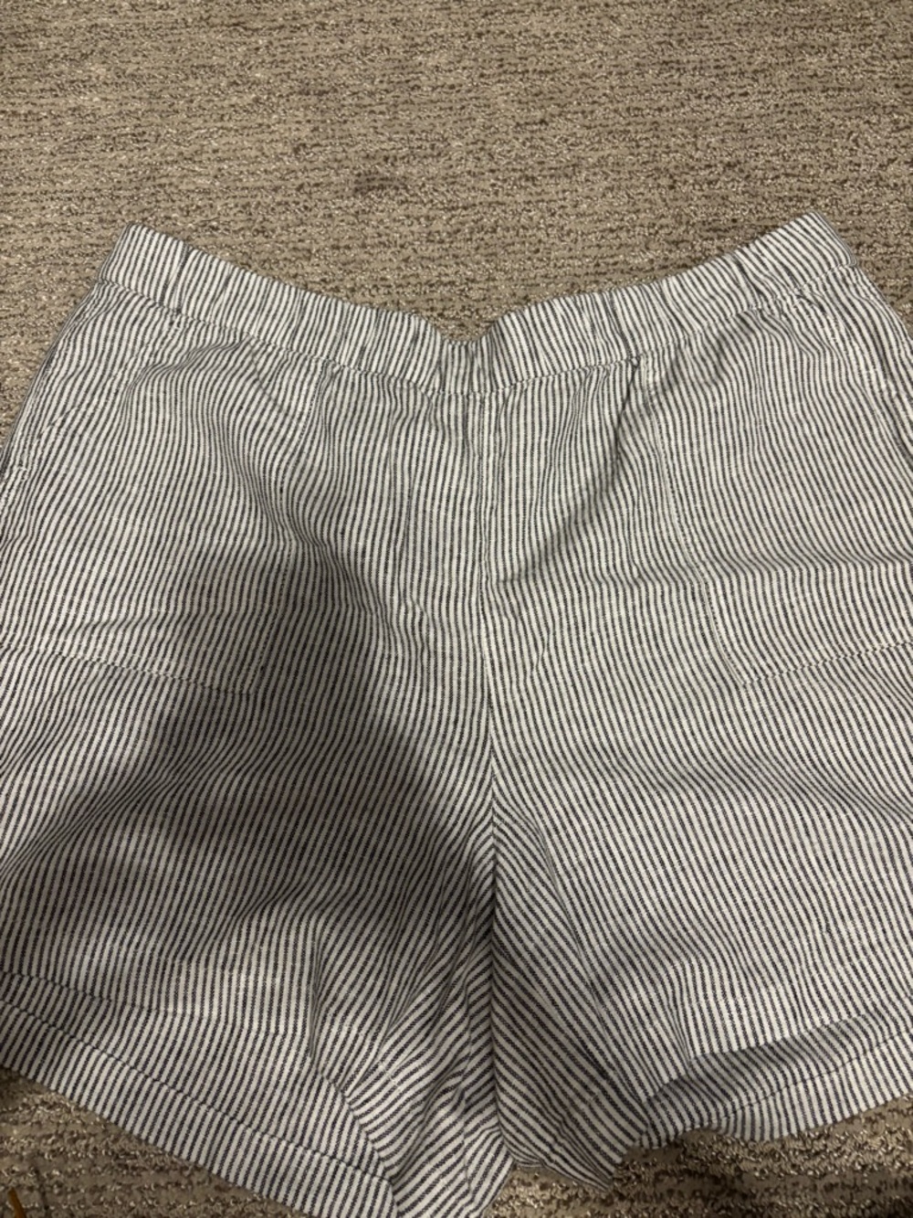 NWT J. Crew Black and White Striped Linen Shorts